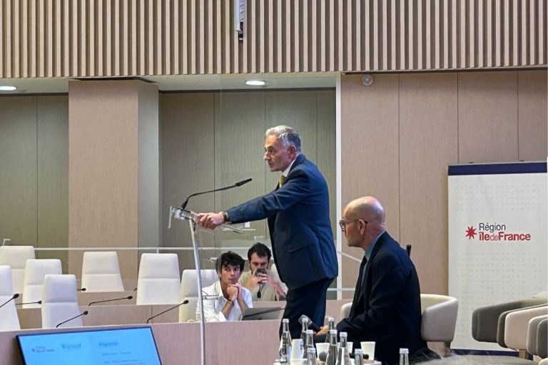 Didier Malric jeudi 4 septembre à l’Hôtel de Région Île-de-France lors du colloque de rentrée économique de l’Urssaf
