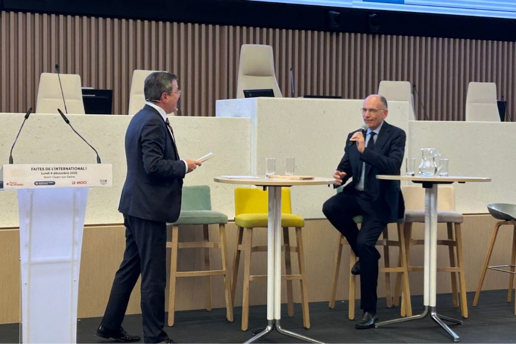Lors de l’évènement « Faites de l’international », organisé lundi 8 décembre par la CCI Île-de-France pour encourager les entreprises à se tourner vers l’export, Enrico Letta, l'ancien premier ministre italien était présent.