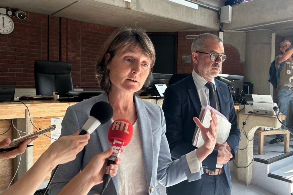 la présidente du tribunal judiciaire de Bobigny, Anne Auclair-Rabinovitch, et le procureur Éric Mathais