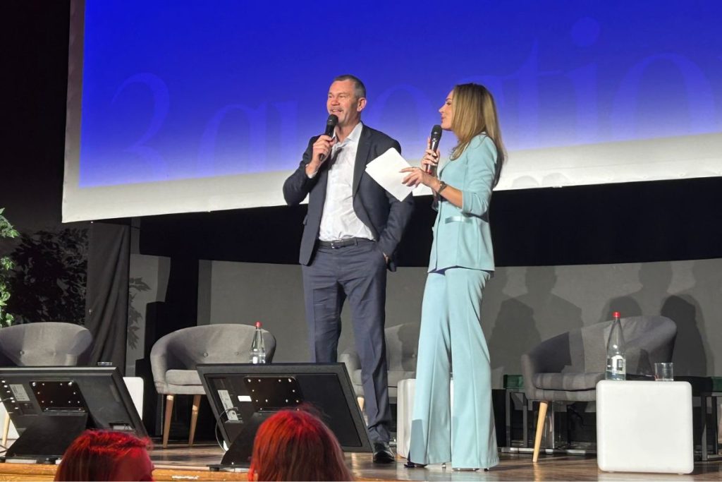 Thierry Cotillard, le président du groupement Les Mousquetaires, invité d'honneur des Rencontres de la Fédération du Commerce Coopératif et Associé, a vivement critiqué le texte.