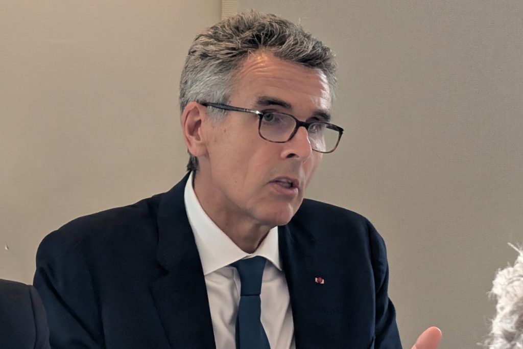 Le vice-président du Conseil d'État, Marc Guillaume, à la conférence de presse de rentrée du Conseil d'État, le 9 septembre 2026.