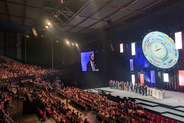 La salle de Lille Grand Palais durant la conférence d'ouverture du 122e Congrès des notaires, le 1er octobre 2026.