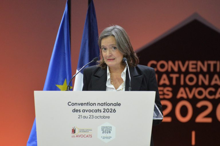 Julie Couturier lors de la Convention nationale des avocats, à Toulouse, le 22 octobre 2026.