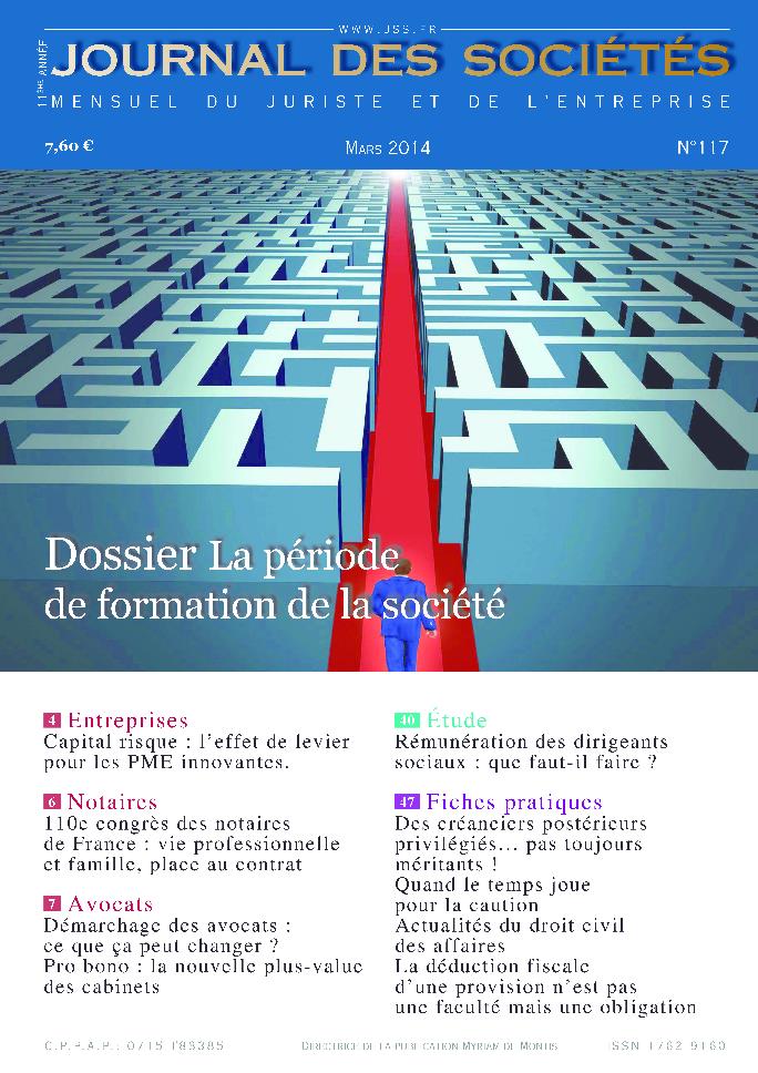 N° 117 - La période de formation de la société