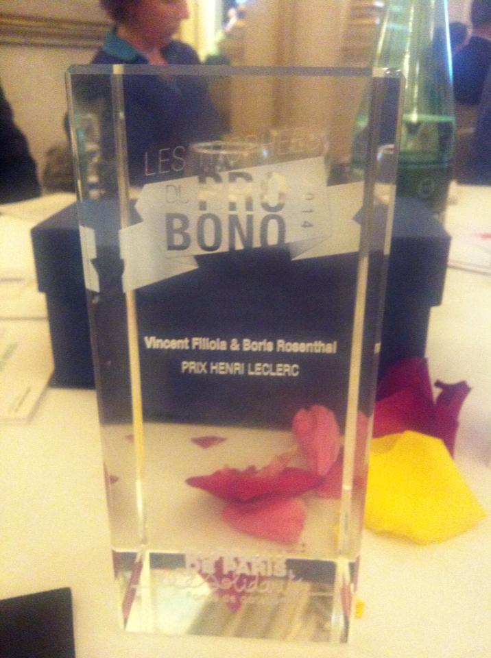 Trophée pro bono : des élèves avocats récompensés